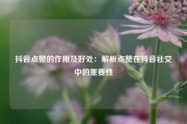 抖音点赞的作用及好处：解析点赞在抖音社交中的重要性