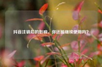 抖音注销后的影响，你还能继续使用吗？