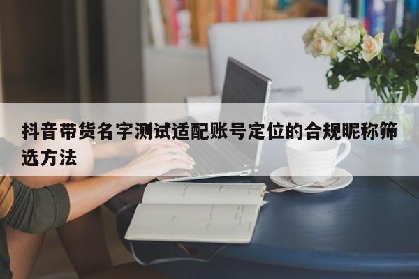 抖音带货名字测试适配账号定位的合规昵称筛选方法